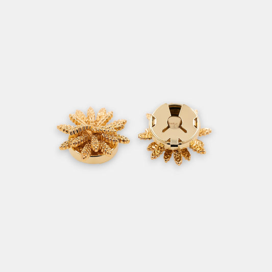 Midnight Spark Button Cover Set – 22K Gold Sunburst Statement in Two Sizes